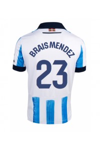 Real Sociedad Brais Mendez #23 Jalkapallovaatteet Kotipaita 2023-24 Lyhythihainen